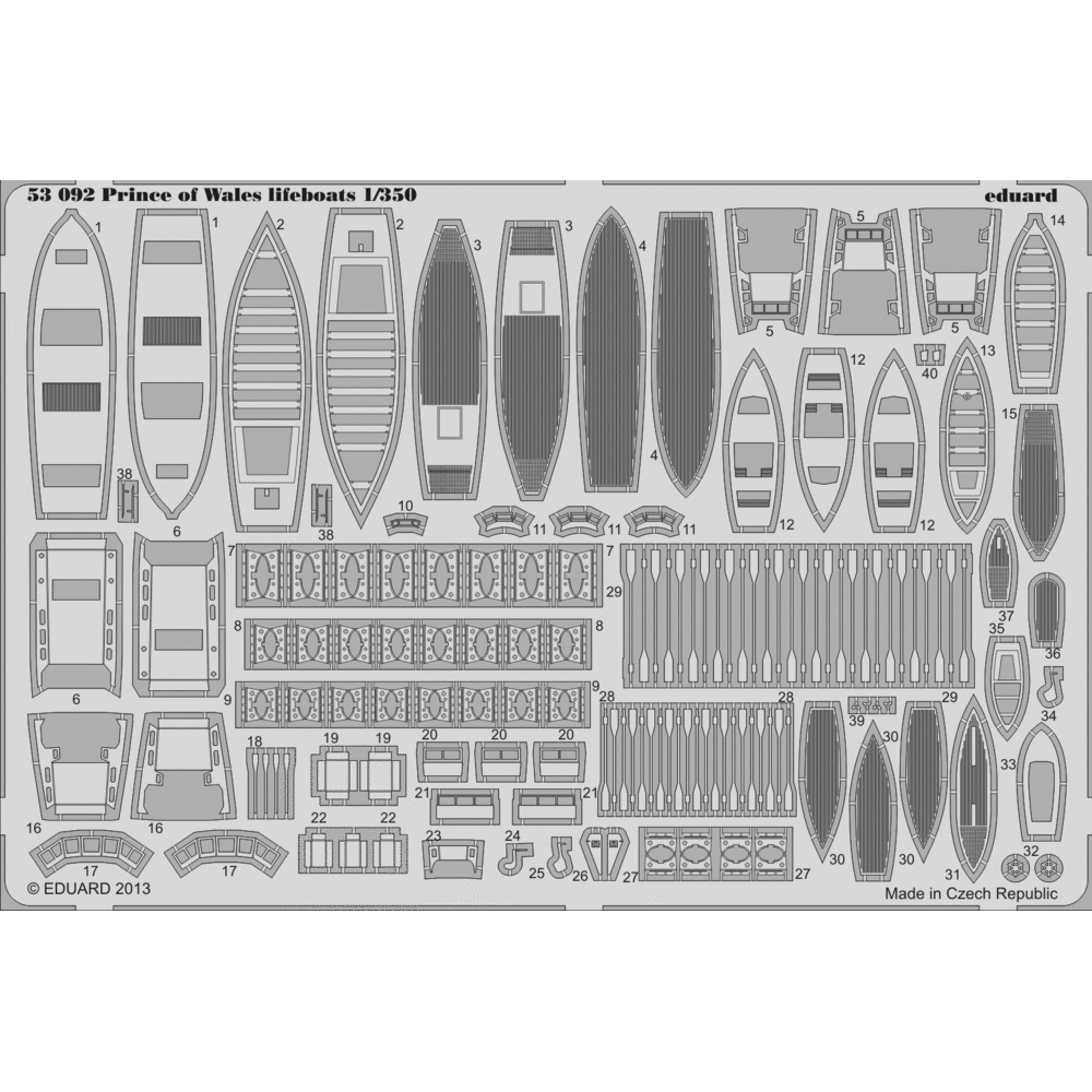 EDUARD: 1/350; Prince of Wales lifeboats (for kit TAMIYA) - photoetched set