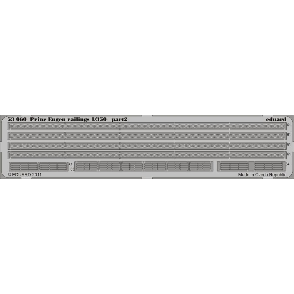 EDUARD: 1/350; Prinz Eugen railings  (for kit TRUMPETER) - photoetched set