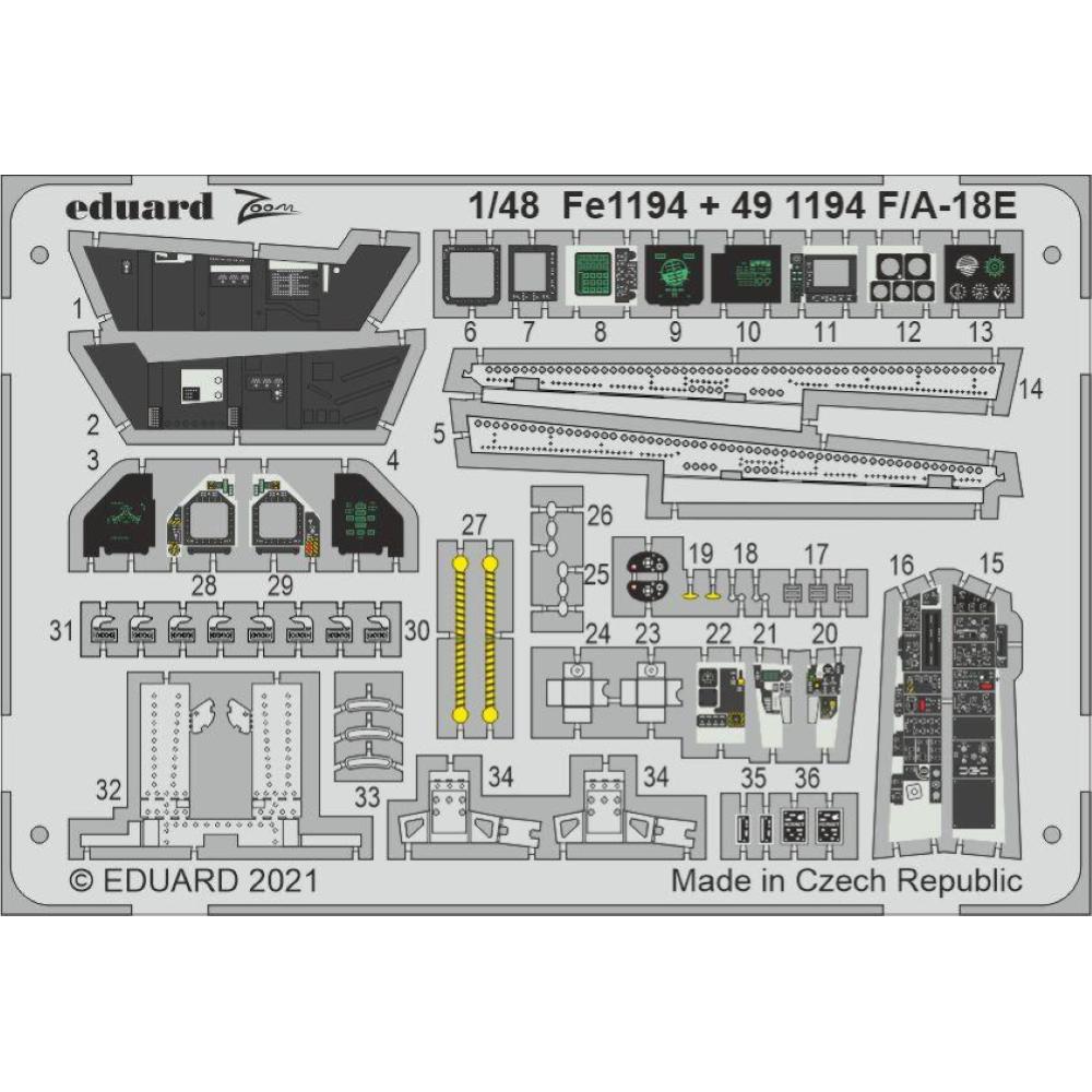 EDUARD: 1/48 ; F/A-18E - per kit MENG