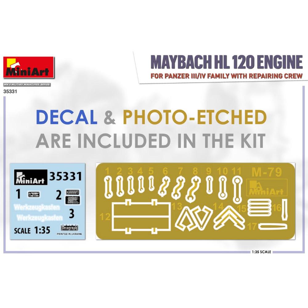 MINIART: 1/35 Maybach HL120 for Panzer III/IV w/repair Crew