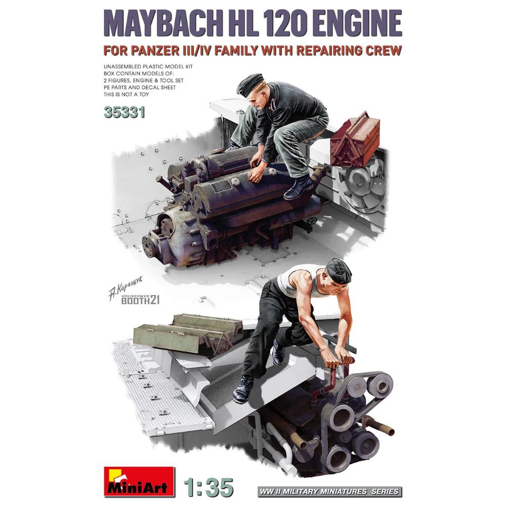 MINIART: 1/35 Maybach HL120 for Panzer III/IV w/repair Crew