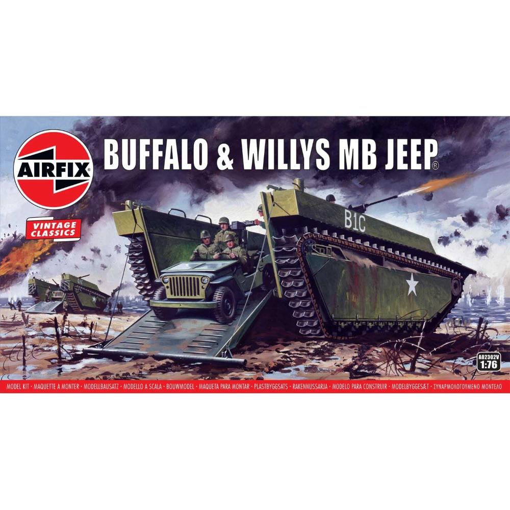 AIRFIX: 1:76 Scale Buffalo Willys MB Jeep