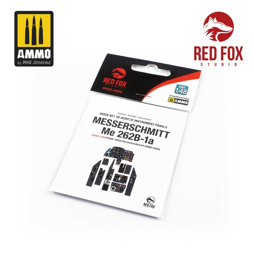 Red Fox Studios: 1/48 Messerschmitt Me 262B-1a (for Hobby Boss  kit)