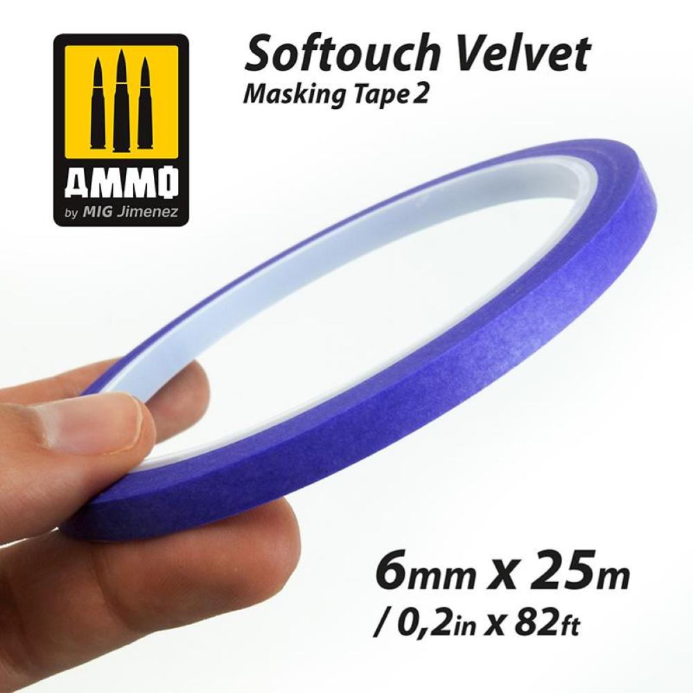 AMMO OF MIG: Softouch Velvet Masking Tape #2 (6mm x 25M) 