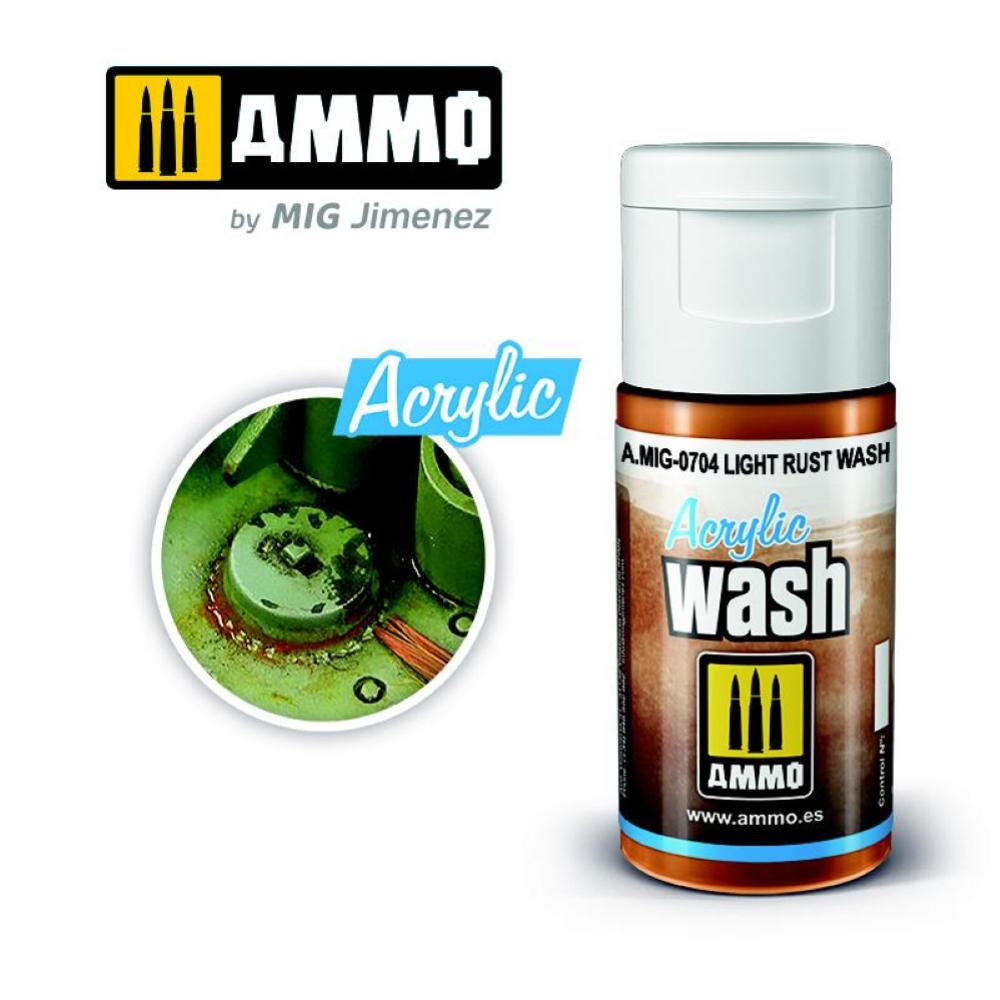 AMMO OF MIG: ACRYLIC WASH Light Rust Wash 15mL