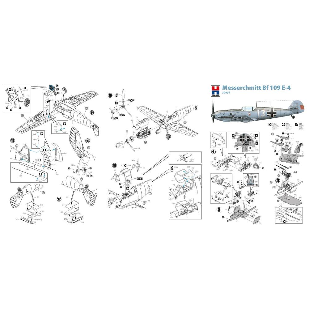 Hobby 2000: 1:32 Messerschmitt Bf-109 E-4