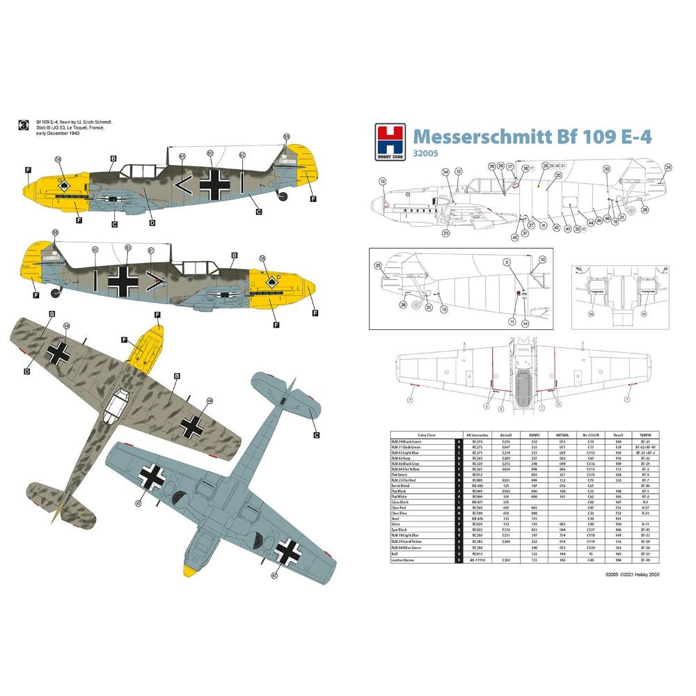 Hobby 2000: 1:32 Messerschmitt Bf-109 E-4