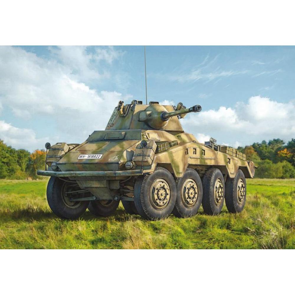 ITALERI: 1/35; Sd.Kfz. 234/2 Puma (nuovi cerchioni - pneumatici in gomma - fotoinciso - istruzioni a colori)