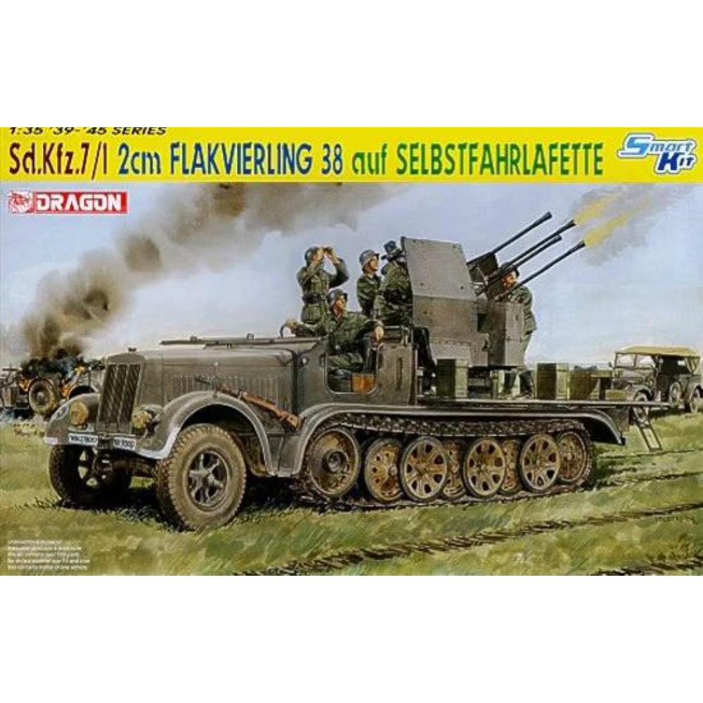 DRAGON: 1/35; Sd.Kfz. 7/1 2cm Flakvierling 38 auf Selbstfahrlafette