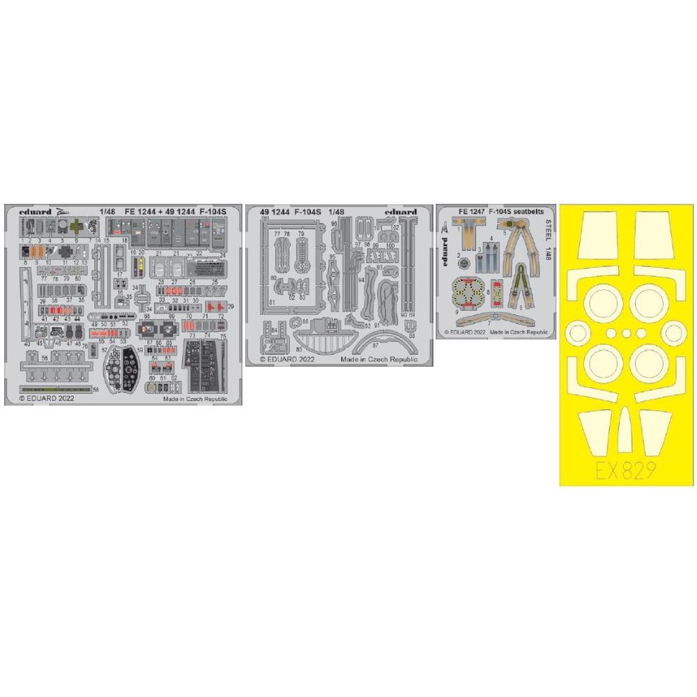 EDUARD: 1/48 ; F-104S - per kit KINETIC