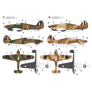 Hobby 2000: 1/48; Hawker Hurricane Mk.IA Trop (HASEGAWA + CARTOGRAF + MASKS)
