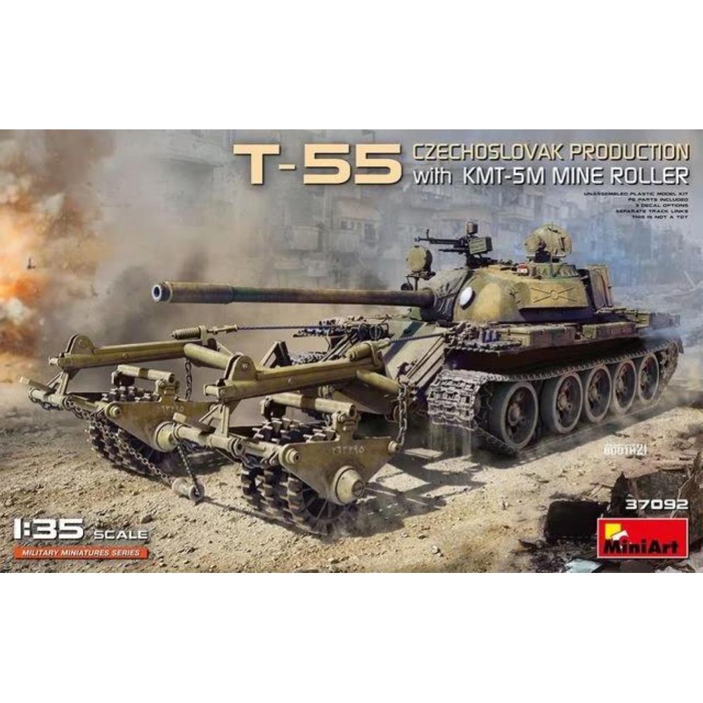 MINIART: 1/35 T-55 Czechoslovak Prod. with KMT-5M Mineroller