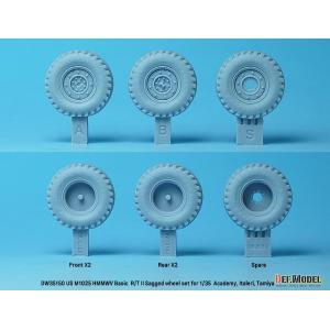 DEF.MODEL: US M1025 HMMWV Basic R/T II Sagged wheel set (for Academy, Italeri, Tamiya 1/35