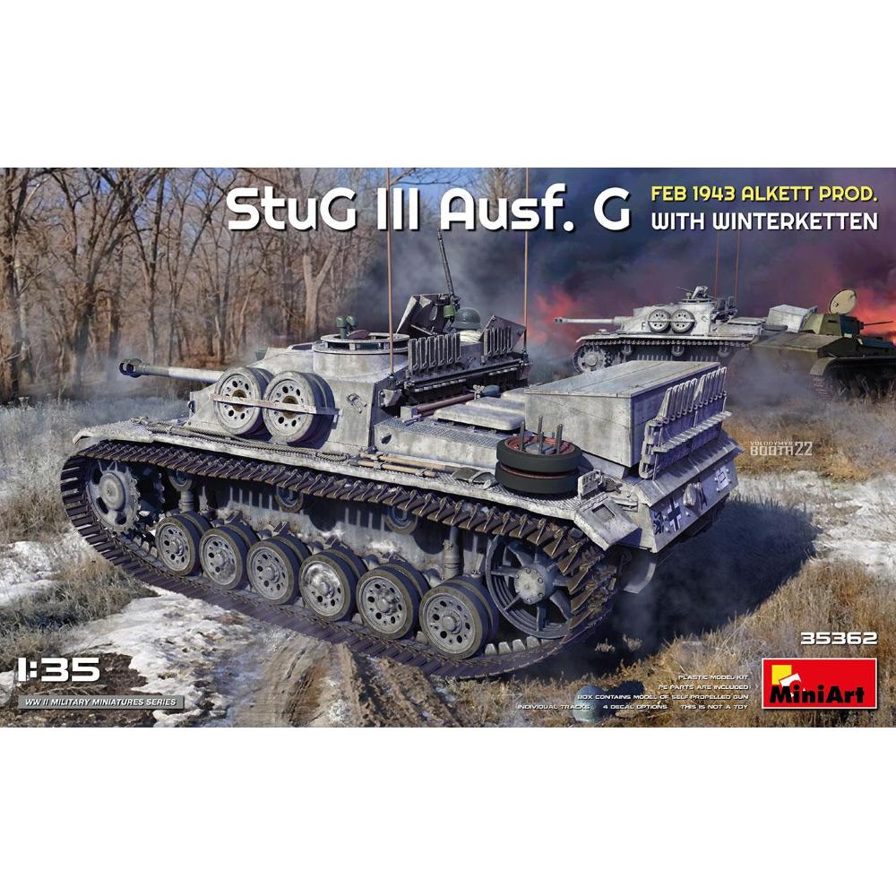 MINIART: 1/35 StuG III Ausf.G Feb. 1943 Alkett Prod.Winterketten