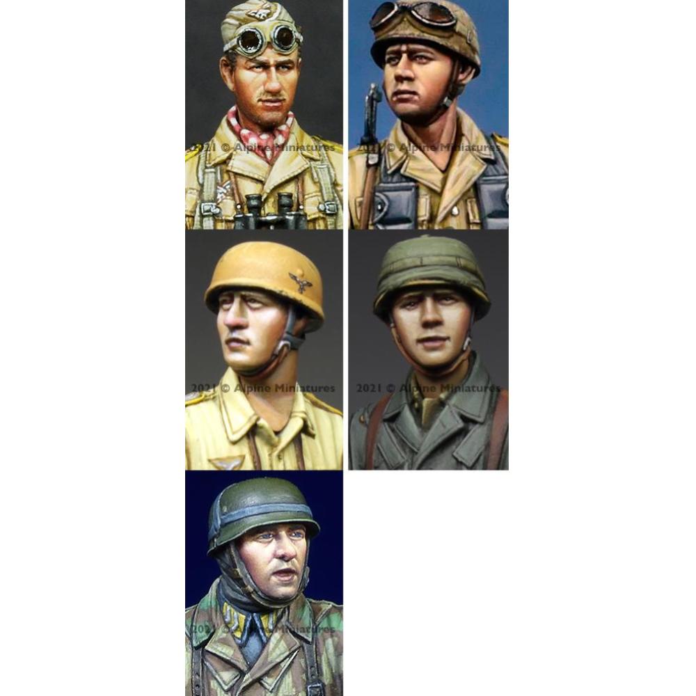 Alpine Miniatures: 1/35; Fallschirmjaeger Head Set #1