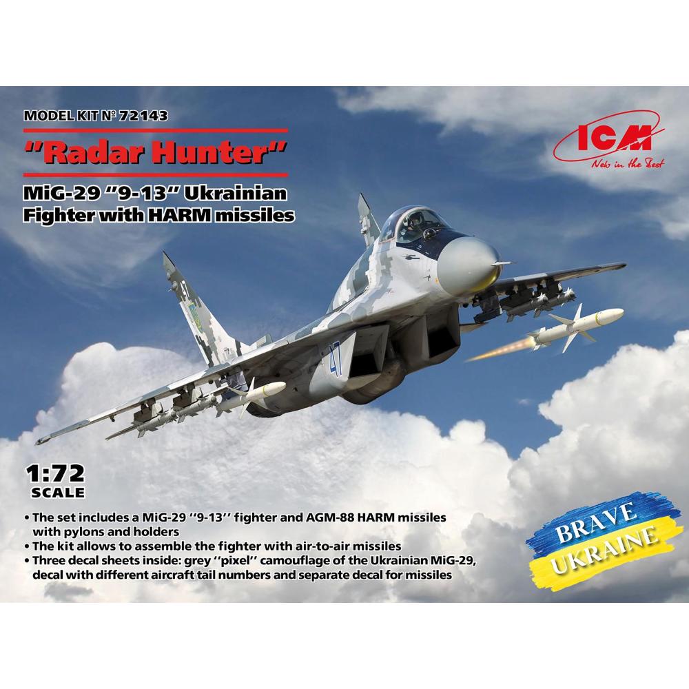 ICM: 1/72 Radar Hunter, MiG-29 "9-13" with HARM missiles