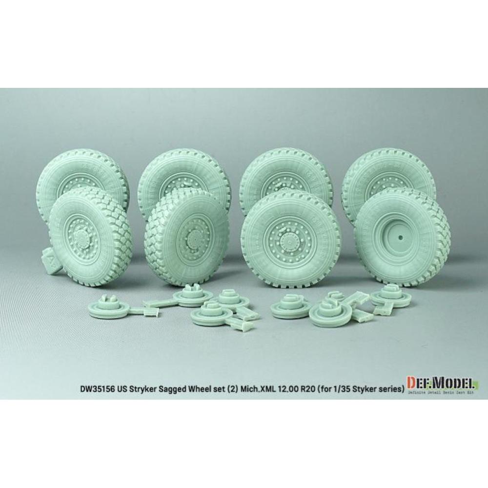 DEF.MODEL: Set 1 di ruote effetto peso US M1126 Stryker XML (for Stryker series 1/35)