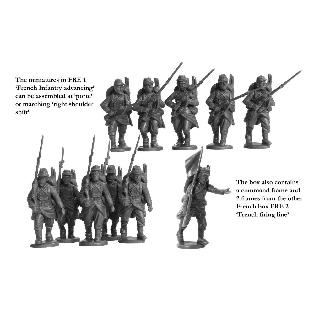 Perry Miniatures: 28mm; Franco-Prussian War French Infantry advancing (38 figures)