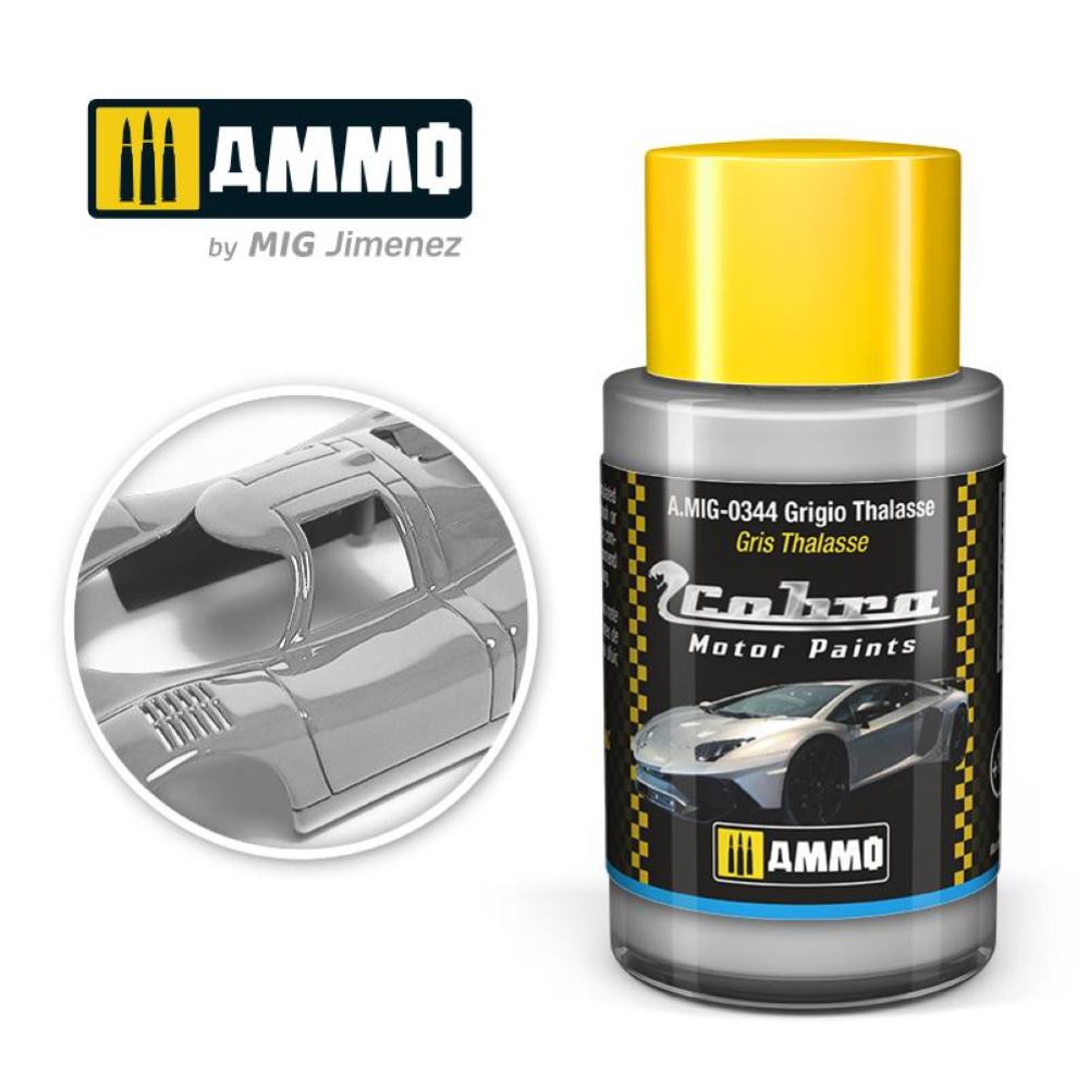 AMMO of MIG: Cobra Motor Grigio Thalasse - Colore Acrilico Non Tossico da 30ml