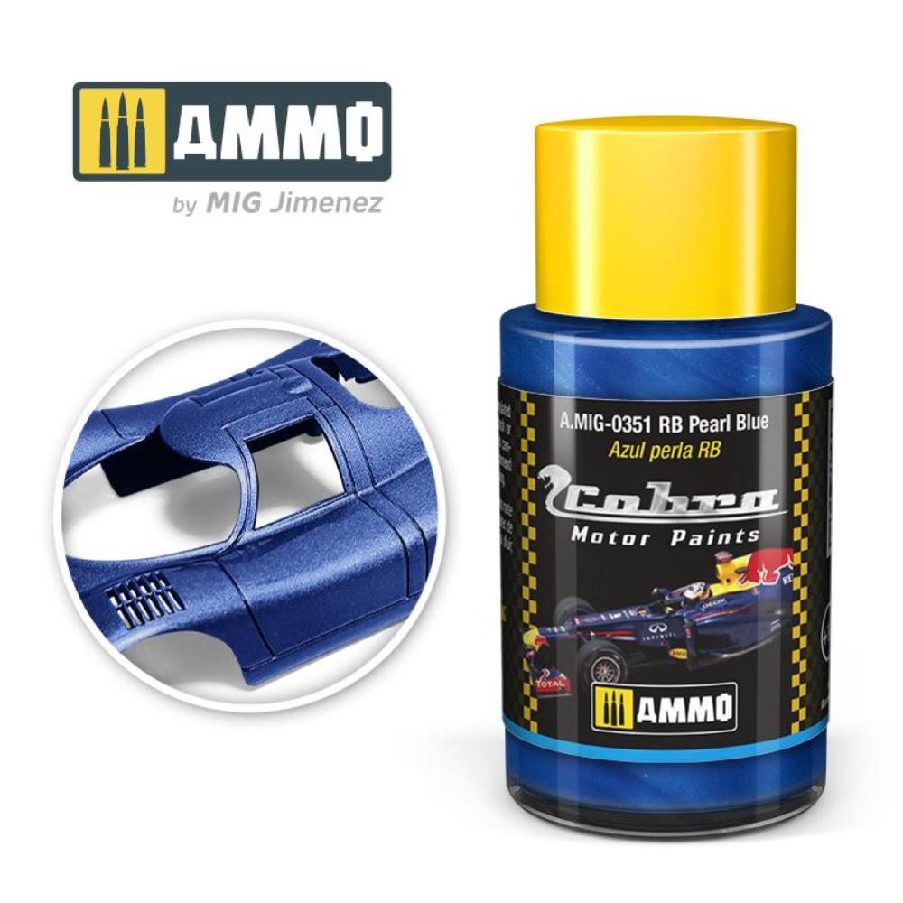 AMMO of MIG: Cobra Motor RB Pearl Blue  - Acrylic Non-Toxic colour 30ml