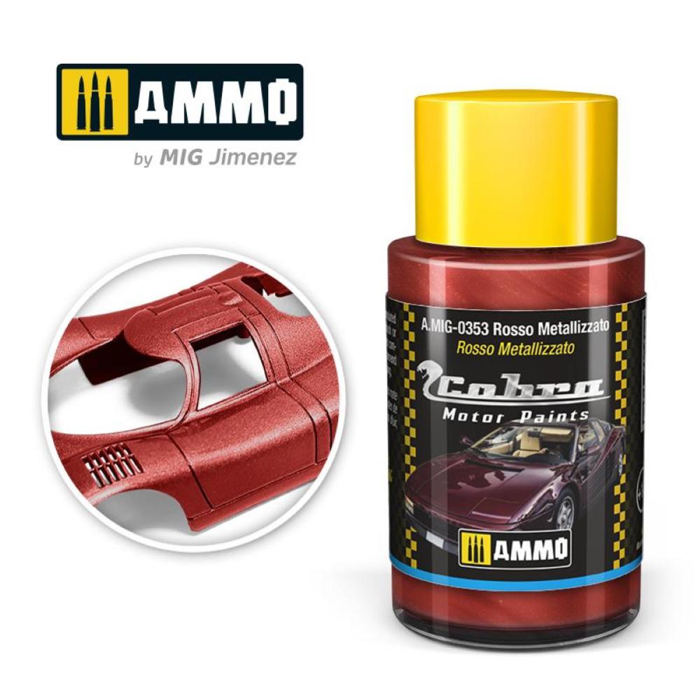 AMMO of MIG: Cobra Motor Rosso Metallizzato - Acrylic Non-Toxic colour 30ml