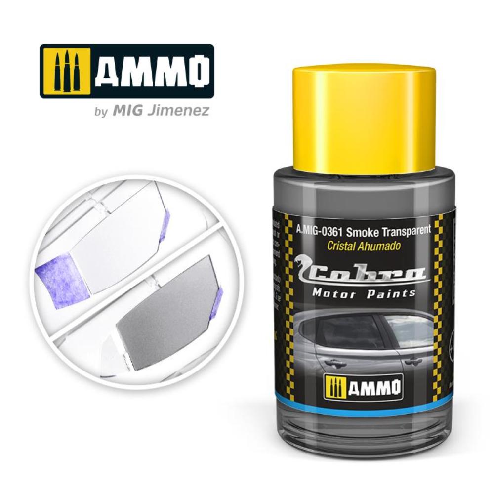 AMMO of MIG: Cobra Motor Smoke transparent - Acrylic Non-Toxic colour 30ml