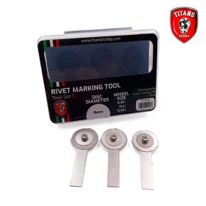 TITANS HOBBY: Rivet Maker Tool Set #1, 3 wheels diam.15mm x mm. 0,35 - 0,4 - 0,45 