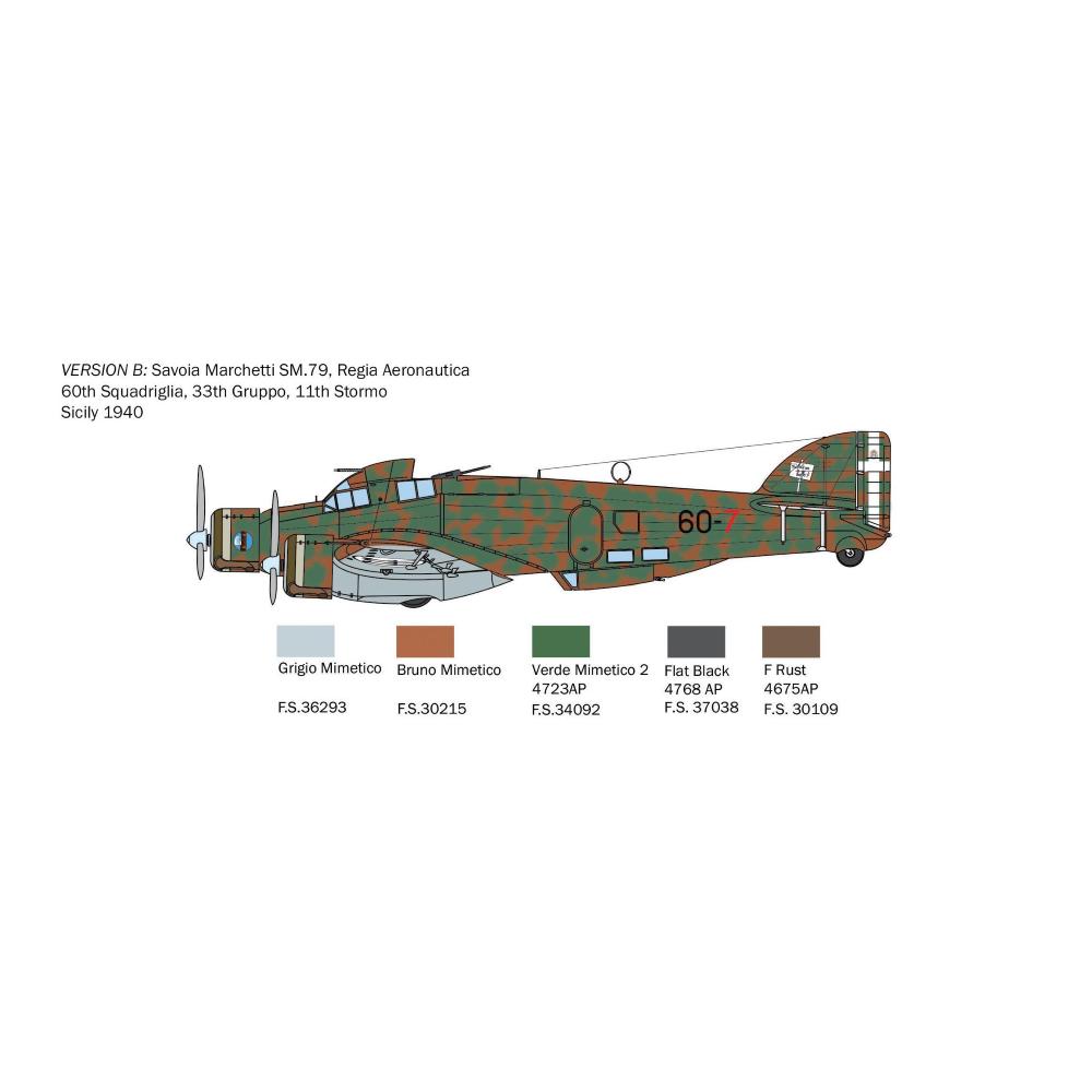ITALERI: 1/72 SM-79 Sparviero Bomber version