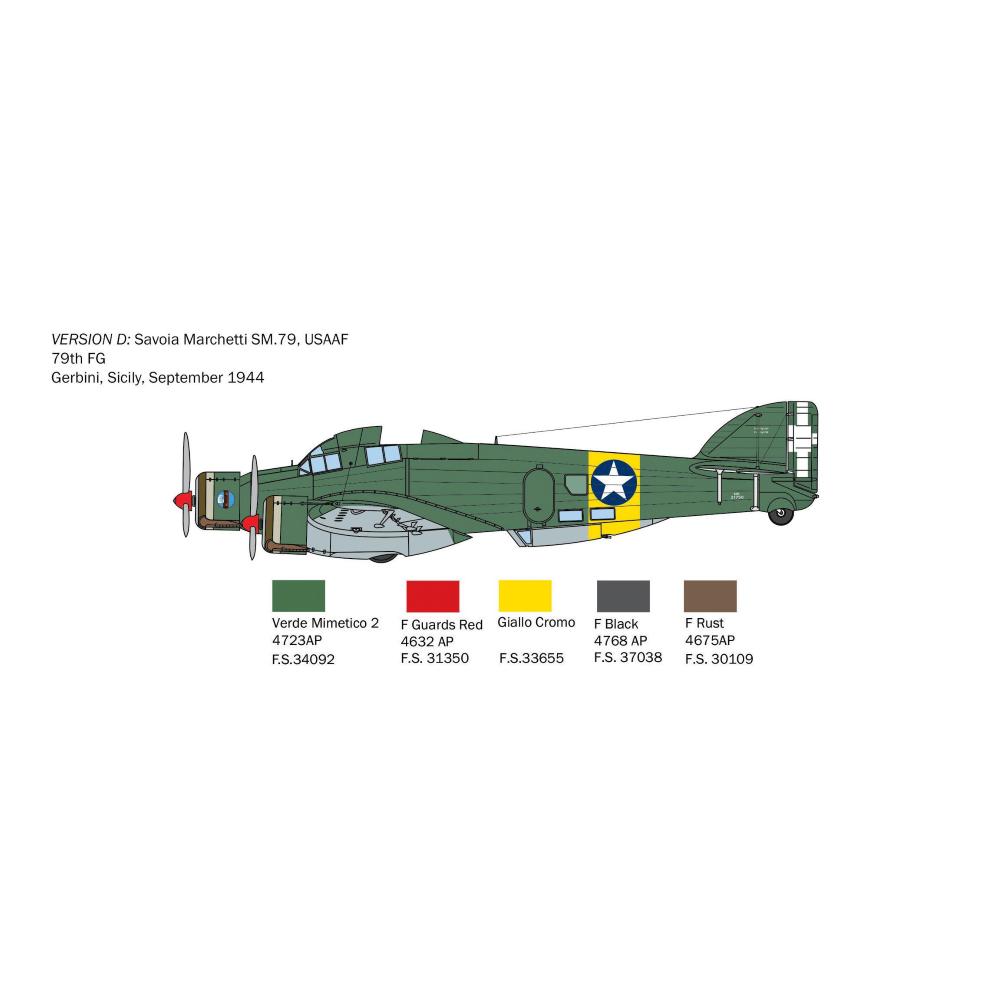ITALERI: 1/72 SM-79 Sparviero Bomber version