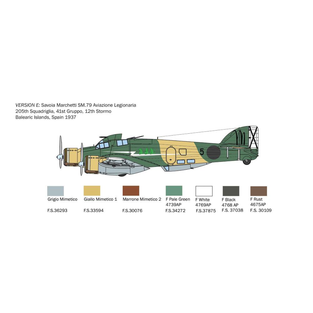 ITALERI: 1/72 SM-79 Sparviero Bomber version
