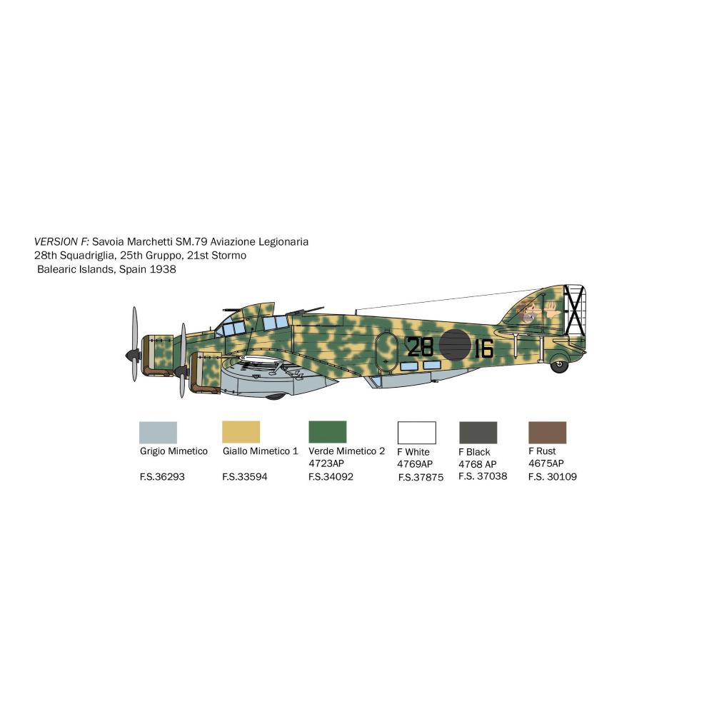 ITALERI: 1/72 SM-79 Sparviero Bomber version