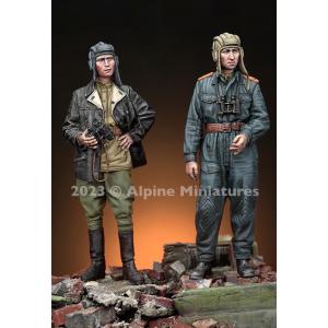 Alpine Miniatures: 1/35; WW2 Soviet Tank Officer Set (2 figures)
