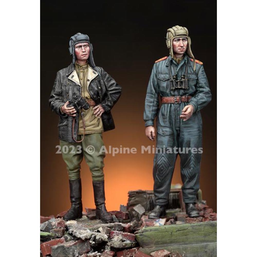 Alpine Miniatures: 1/35; WW2 Soviet Tank Officer Set (2 figures)