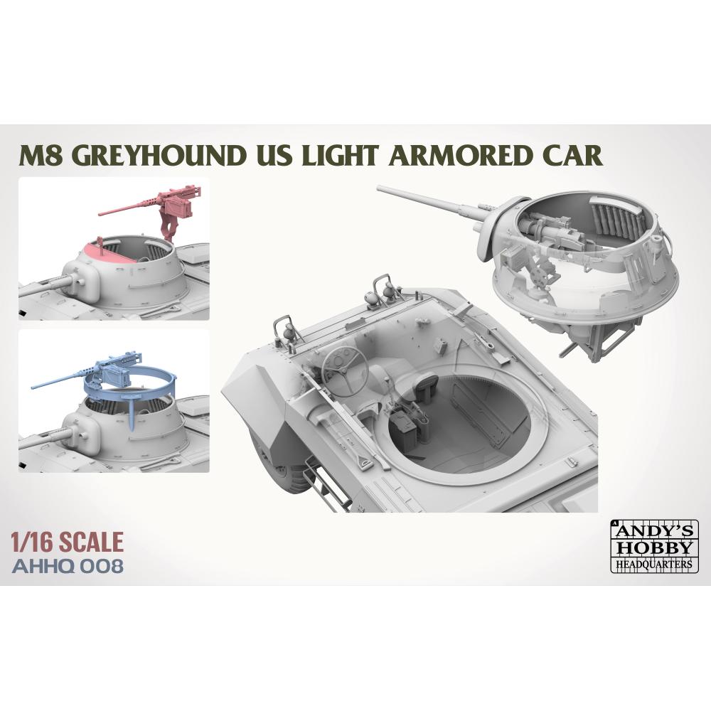ANDYS HHQ: 1/16; M8 Greyhound US Light Armored Car