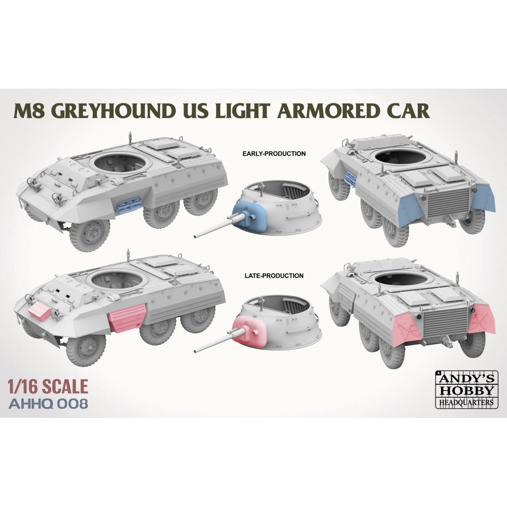 ANDYS HHQ: 1/16; M8 Greyhound US Light Armored Car