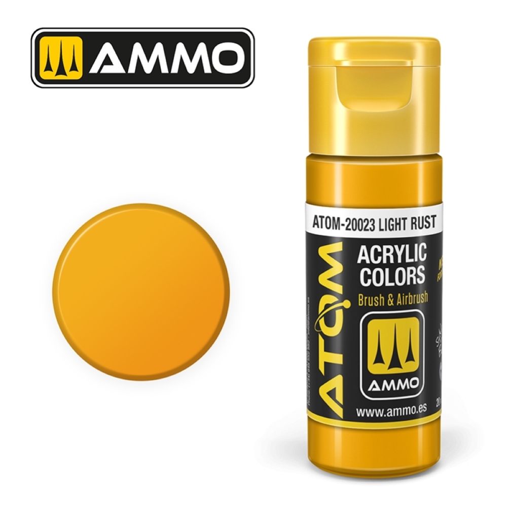 ATOM by Ammo of Mig COLOR Light Rust , pittura acrilica da 20ml