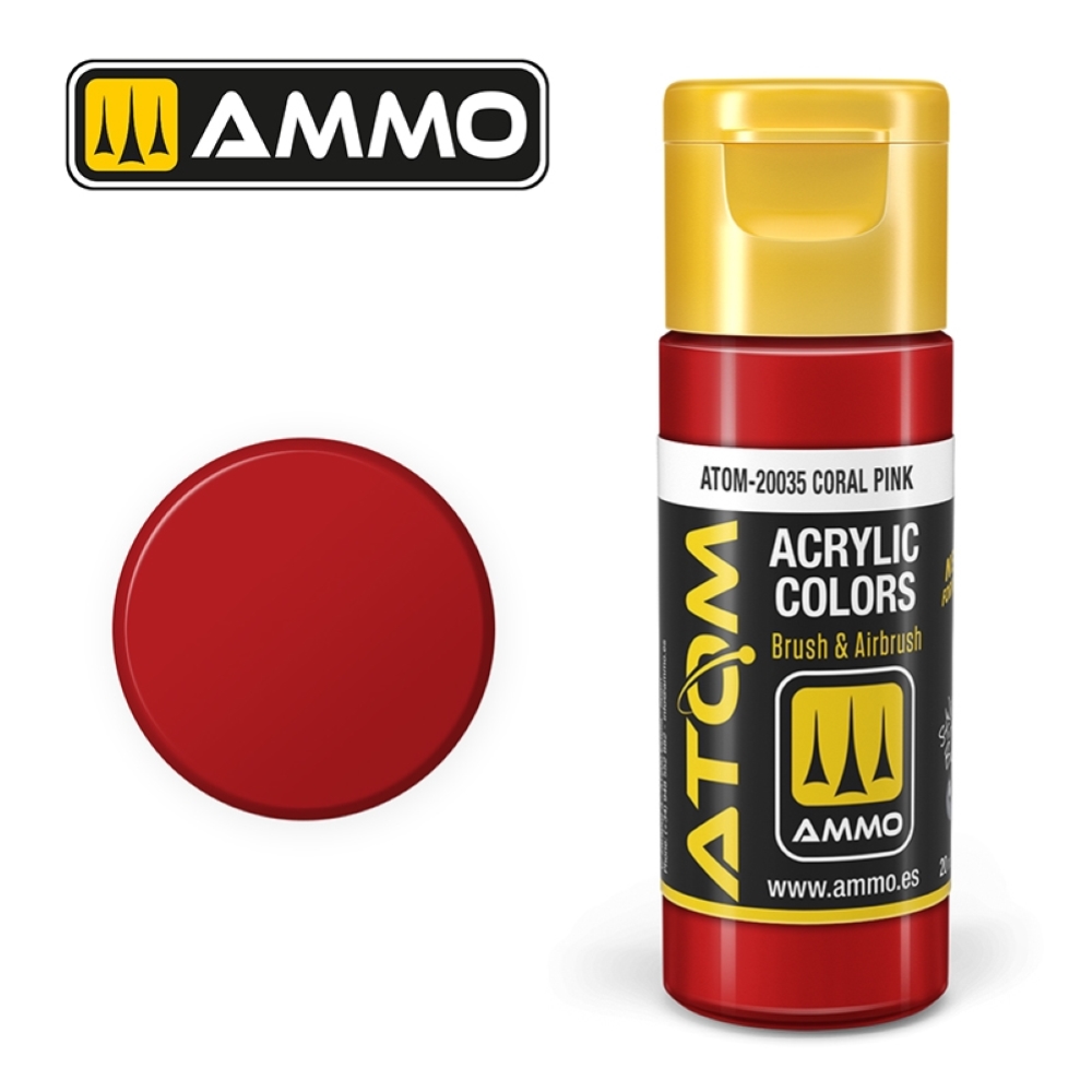 ATOM by Ammo of Mig COLOR Coral Pink , pittura acrilica da 20ml