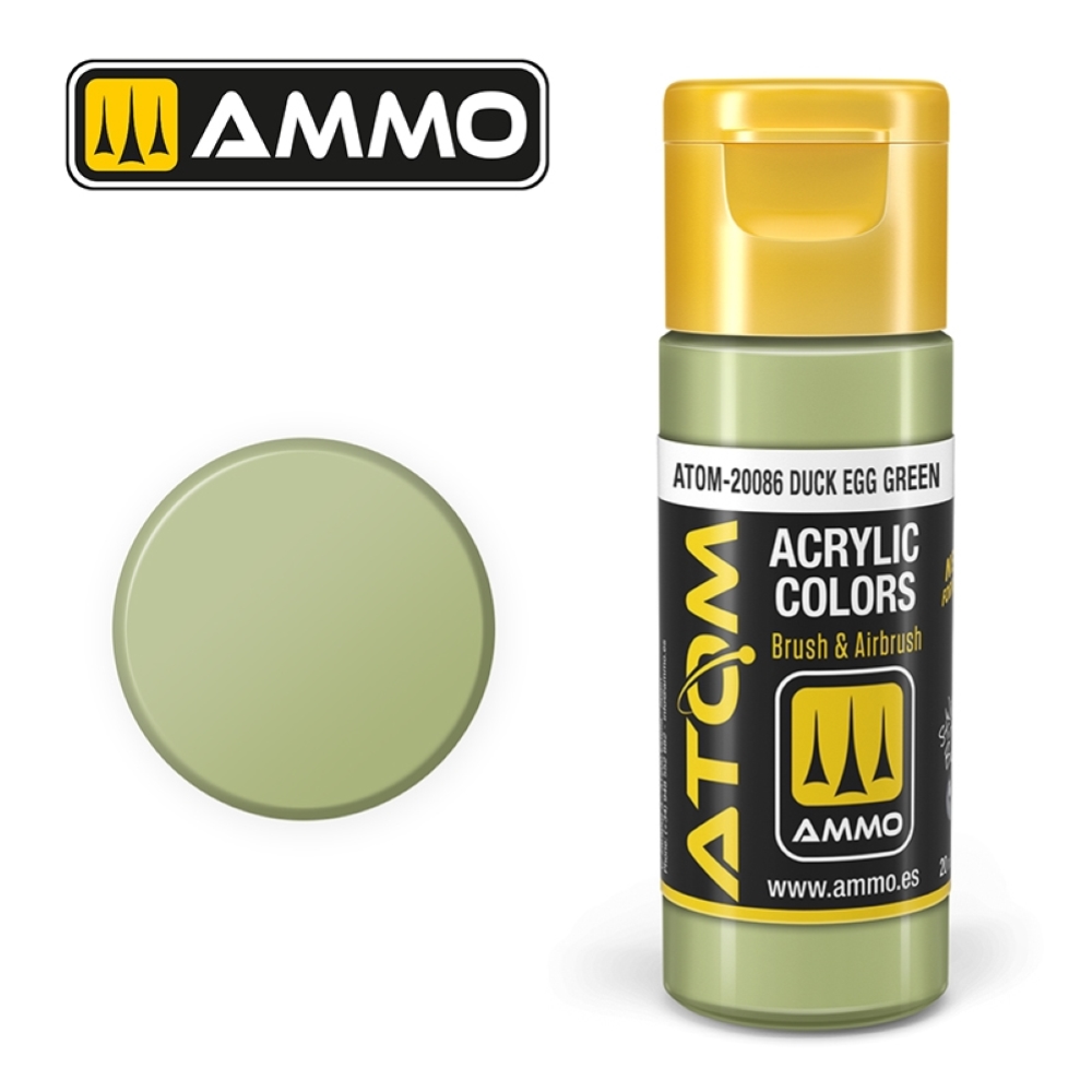 ATOM by Ammo of Mig COLOR Duck Egg Green; acrylic paint 20ml