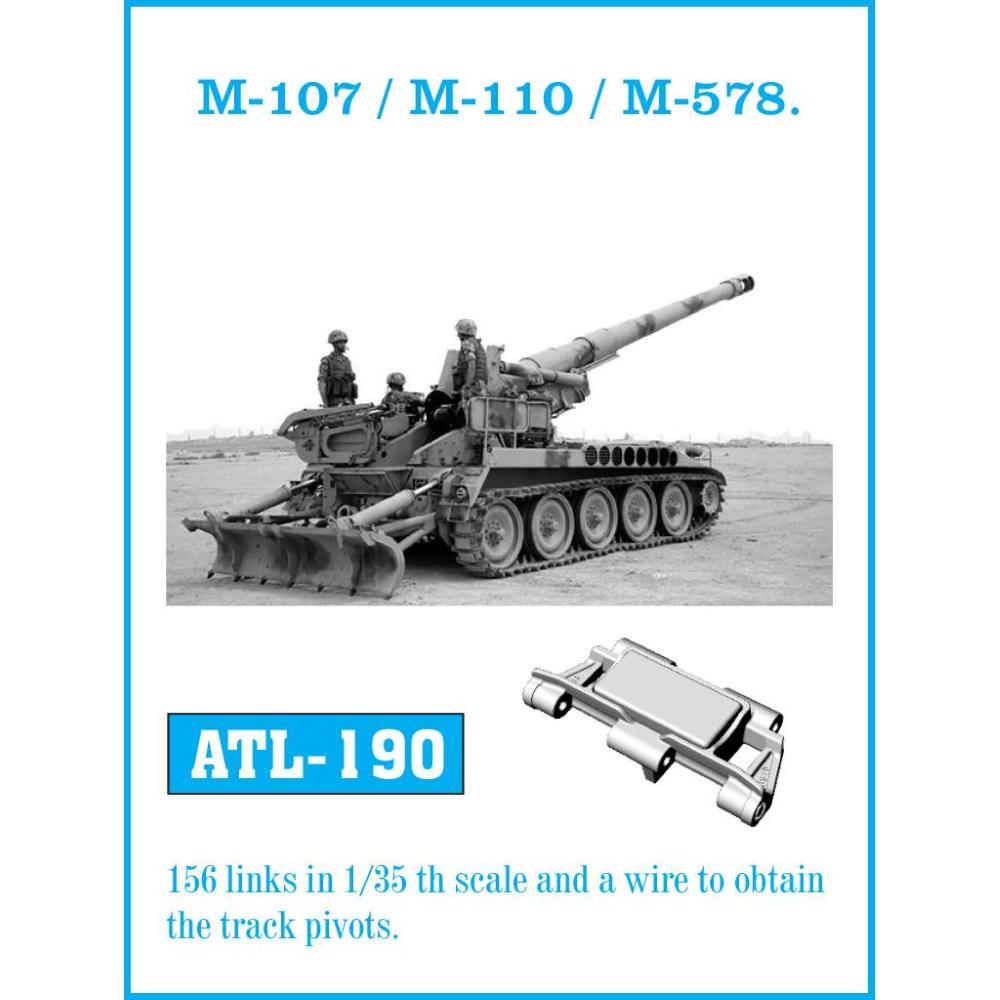 Friulmodel: set of 1/35 scale individual metal tracks for M-107 / M-110 / M-578