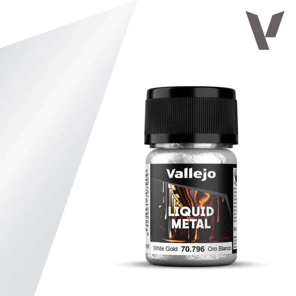 Vallejo Liquid Gold Alcohol-based metallics White Gold 35 ml