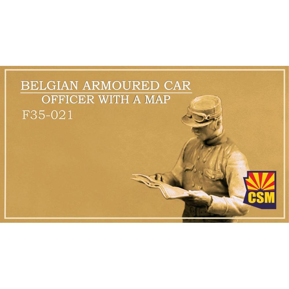 Copper State Models: 1/35; Belgian Armoured car officer with a map