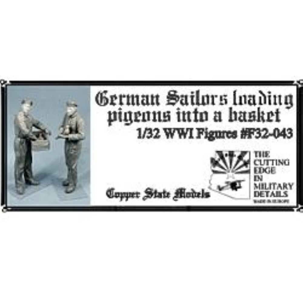Copper State Models: 1/32; Germam seilors with pigeons