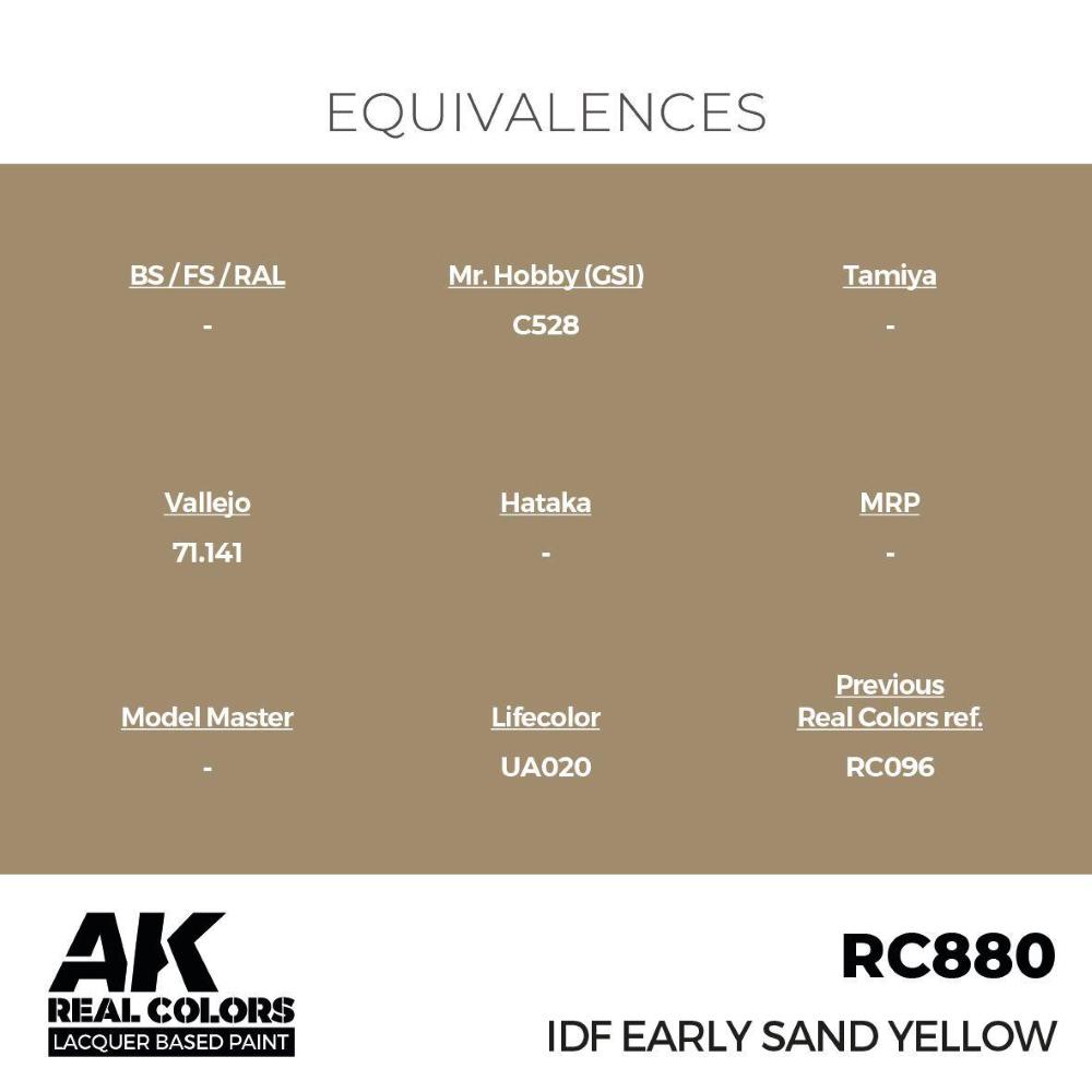 AK INTERACTIVE: Real Colors IDF Early Sand Yellow 17 ml.