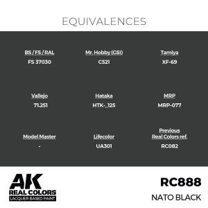 AK INTERACTIVE: Real Colors NATO Black 17 ml.