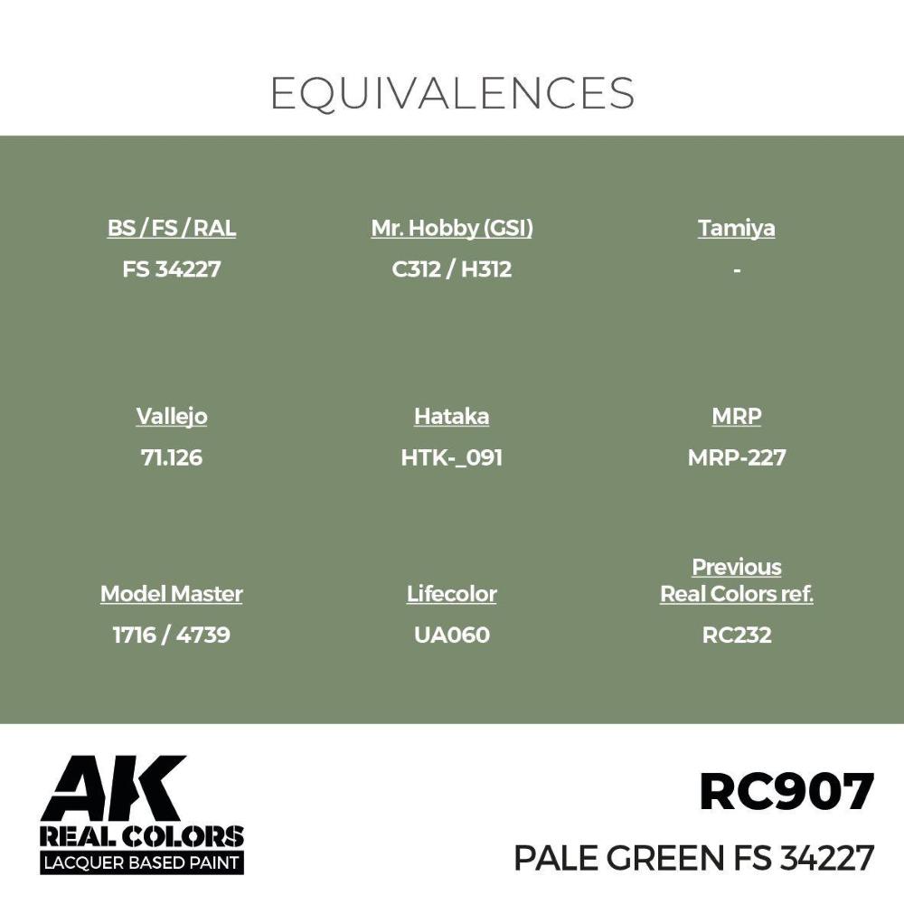 AK INTERACTIVE: Real Colors Pale Green FS 34227 17 ml.