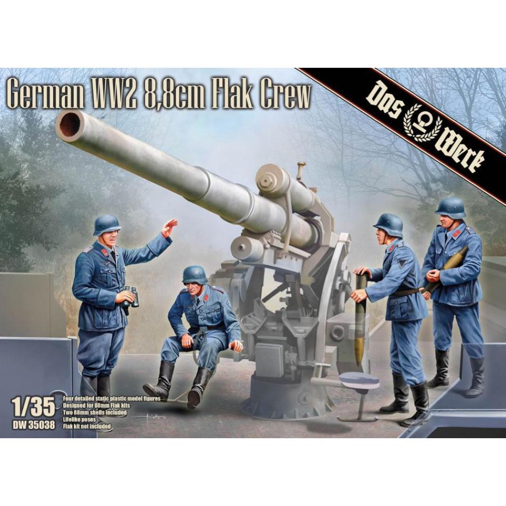 DAS WERK: 1/35; DW35038 German WW2 8.8 cm Flak Crew