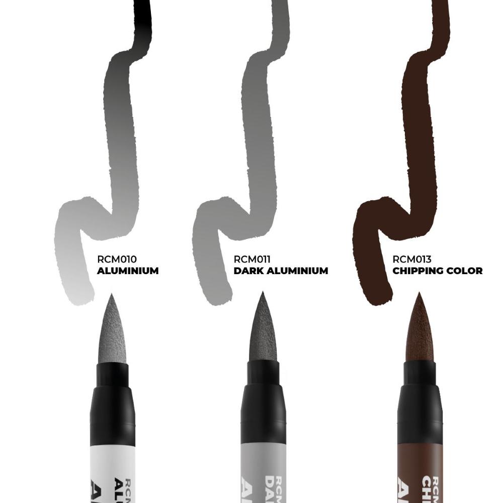 AK INTERACTIVE: REAL COLORS MARKERS CHIPPING - SET 3 REAL COLORS MARKERS