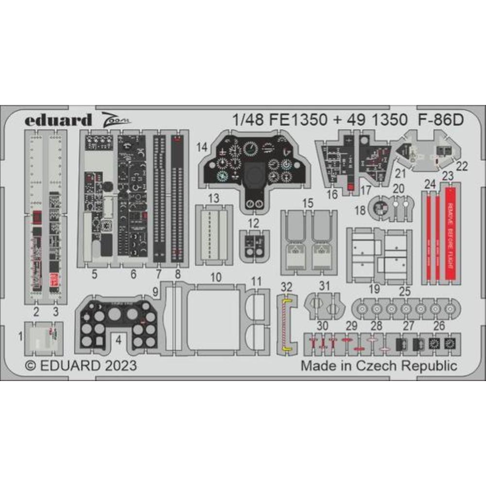 EDUARD: 1/48 ; F-86D - per kit Revell