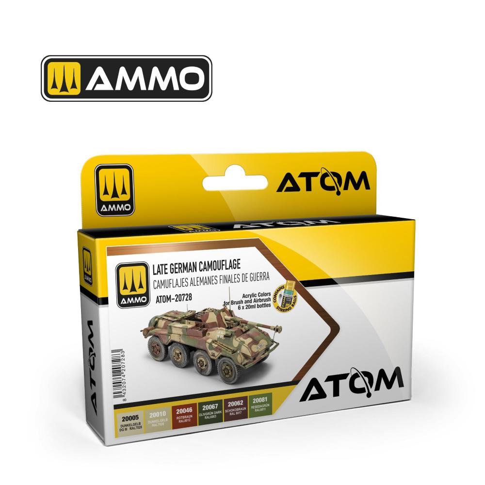 AMMO of MIG: Acrylic Colors Set. 6 ATOM Late German Camouflage Set