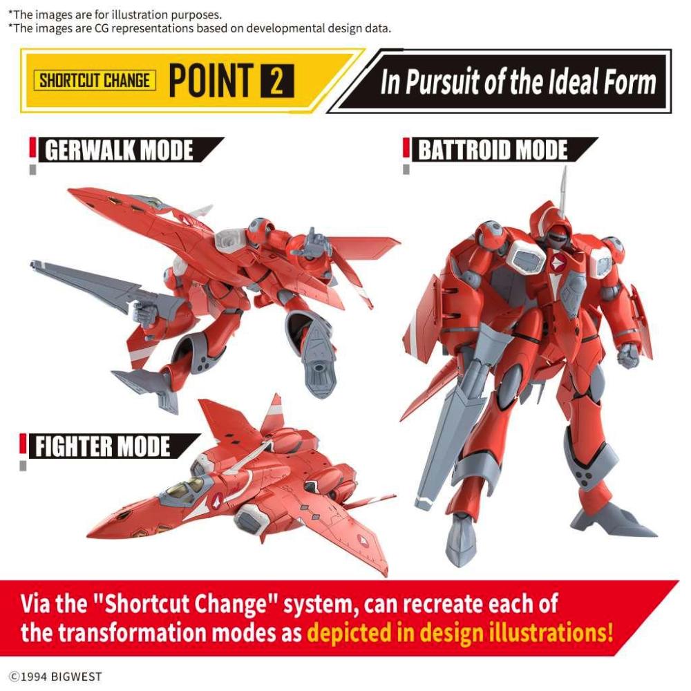 BANDAI: HG VF-22S STURMVOGEL II MILIA FARINA JENIUS USE (12cm)